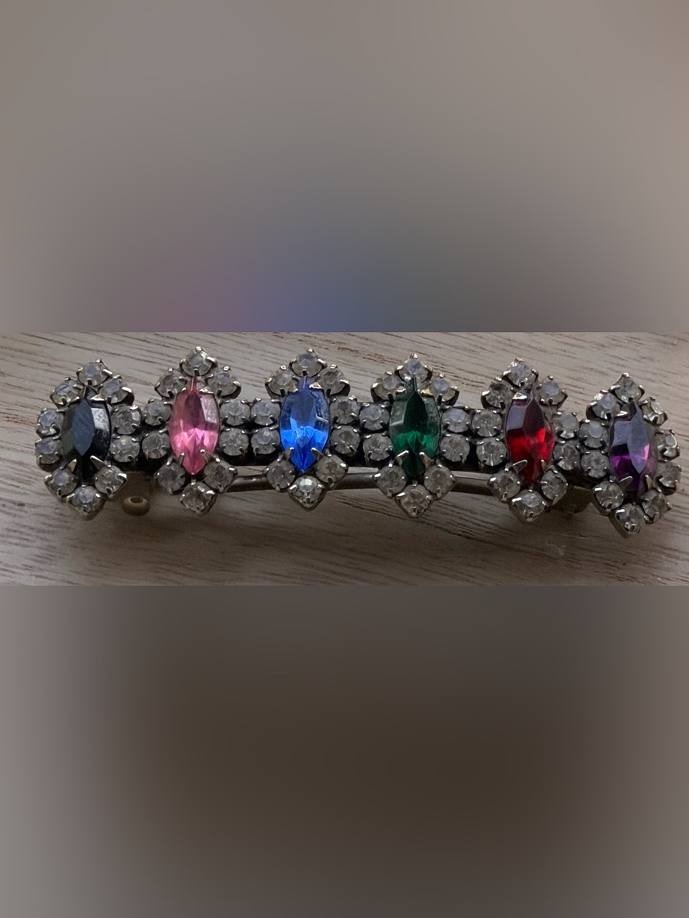 Vintage Crystal Barrette Hair Clip